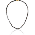 thumbnail image 3 of 14K Solid Yellow Gold 5mm Black Near Round Freshwater Cultured Pearl Necklace Chain, 3 of 4