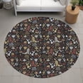 thumbnail image 6 of Addison Rugs Chantille Indoor/Outdoor Transitional Novelty Black Machine Washable Round Rug, 8' x 8', 6 of 7