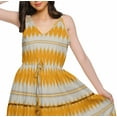 thumbnail image 5 of Moomaya Printed Cotton Spaghetti Strap V-Neck Dress For Women Long Maxi Dress, 5 of 6