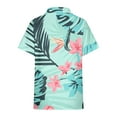 thumbnail image 3 of APEXFWDT Women's Hawaiian Button Down Shirts Casual Short Sleeve Floral Tropic Print Shirt Summer Beach Blouse Tunic Top, 3 of 5