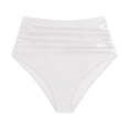thumbnail image 4 of HOWPAY Womens Swim Shorts Tummy Control High Waisted Bathing Suits Bottoms Stretchy Solid Color Summer Lounge Beach Pool Swimsuit Brief White XXL, 4 of 5
