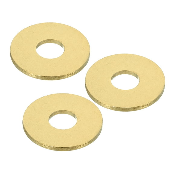 Uxcell Brass Flat Washer, 1 3/16" OD x 3/8" ID x 2mm Fenders Washers Assortment M10 Washer for Bolts,3 Pack