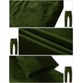 thumbnail image 5 of Pantalones casuales que combinan con la parte delantera plana y delgada para hombre, color verde, 5 of 5