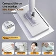 thumbnail image 7 of Snap Grip Mini Mop, No Wash Lazy Mops Wet and Dry, Zero Touch Mini Mop, Retractable Convenient Automatic Cloth Changing Clip Mopstick, 31in Long Handle, with Reusable Cloths, 7 of 7