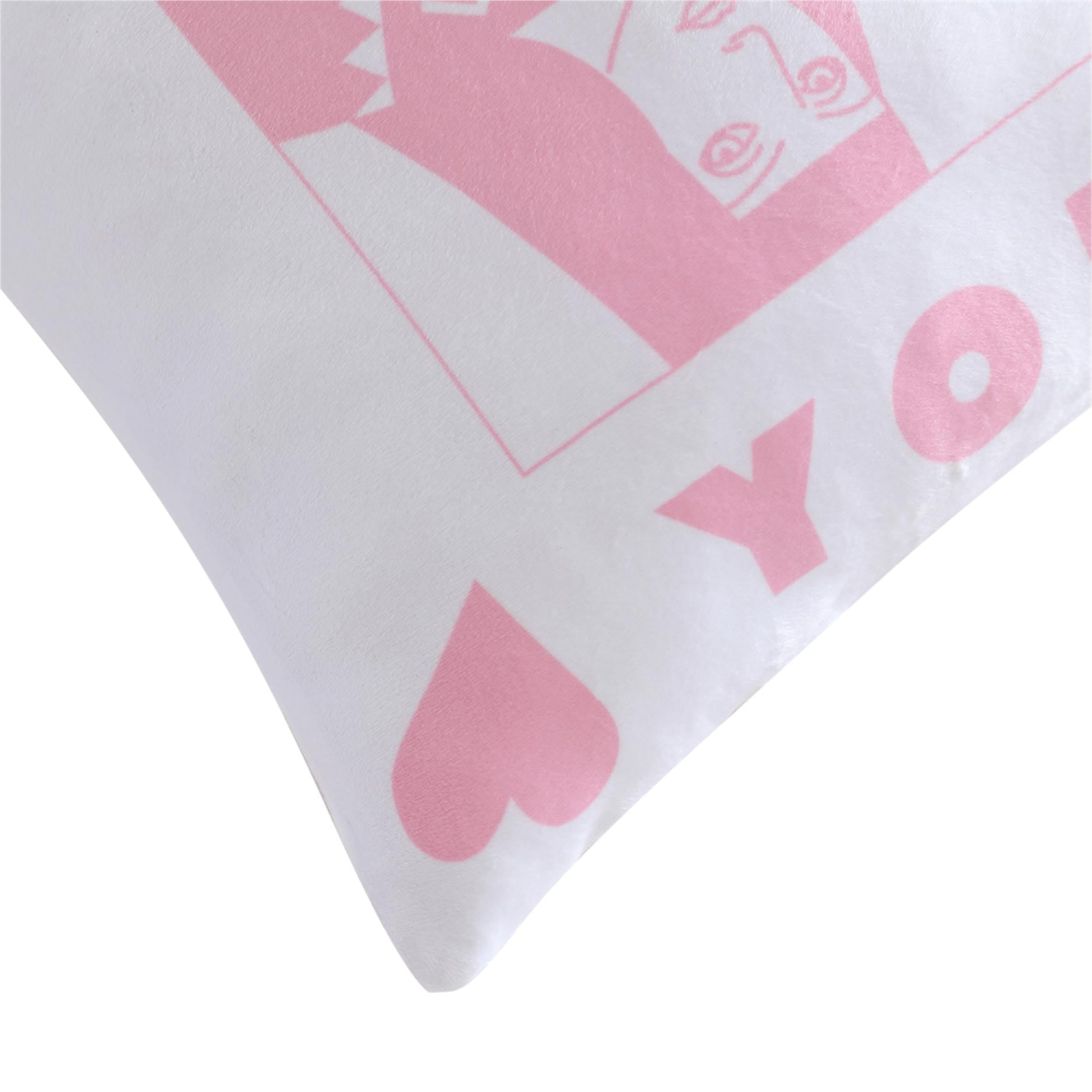 Urban Shop 18" x 14" White Smooshie Queen of Hearts Decorative Pillow, Teens and Young Adults