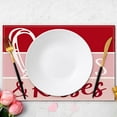 thumbnail image 5 of FYTPOV Romantic Printed Placemats, Red Pink Placemats for Kitchen and Dining, Valentines Day Decorations, Christmas Placemats for Party Home Decor, Table Decor, 18x12 in, 5 of 6