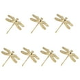 thumbnail image 4 of FRCOLOR 7pcs Vintage Cabinet Handle Dragonfly Metal Kitchen Cabinet Bar Knobs and Closet Door Drawer Handles Golden, 4 of 8