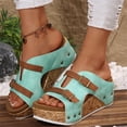 thumbnail image 6 of Domuza Orthopedic Sandals for Women Non Slip Slip on Arch Support Flat Wedge Sandals Wide Width Walking Shoes 2026 Comfort Orthopedic Shoes Green 9（EU-42）, 6 of 6