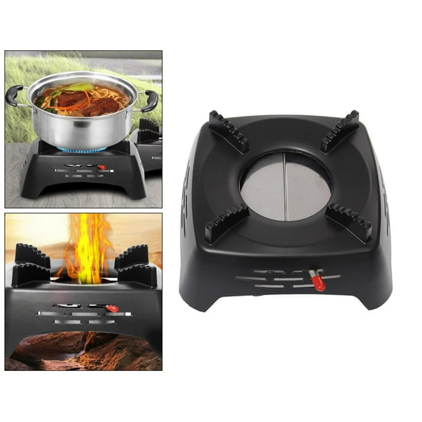 Estufa de alcohol para , estufa de camping de leña portátil compacta, de acero inoxidable liger cocinar al aire libre, estufa para Negro Macarena estufa de campamento