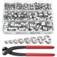 thumbnail image 1 of 131PCS Single Ear Hose Clamps, Stainless Steel PEX Clamps, Stepless Clamps for Pipe Fittings, Compression Ring Clamps, 1 of 5