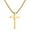 Gold, variant on Cross Necklace for Men,Stainless Steel Black Silver Gold Cross Pendant Necklace for Men Boys Cross Chain for Men 16-24 Inches Rope Chain