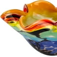thumbnail image 3 of 85" Mouth Blown Art Glass Wavy Inch Centerpiece or Candy Bowl, 3 of 5