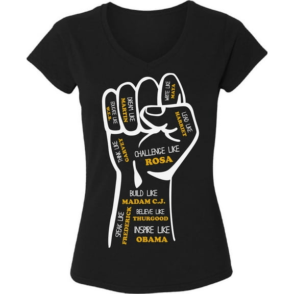 Awkward Styles BLM Shirt for Women Inspiring Black Leaders V-Neck Shirt Black Lives Matter Ladies V Neck T Shirt Political Shirt