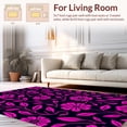 thumbnail image 2 of ODIKA 5'x7' Machine Washable Non-Slip Area Rug, Funky Cheetah Print Interlaced with Vintage Botanical Accents High Traffic Rug, Pink, 331655, 2 of 7
