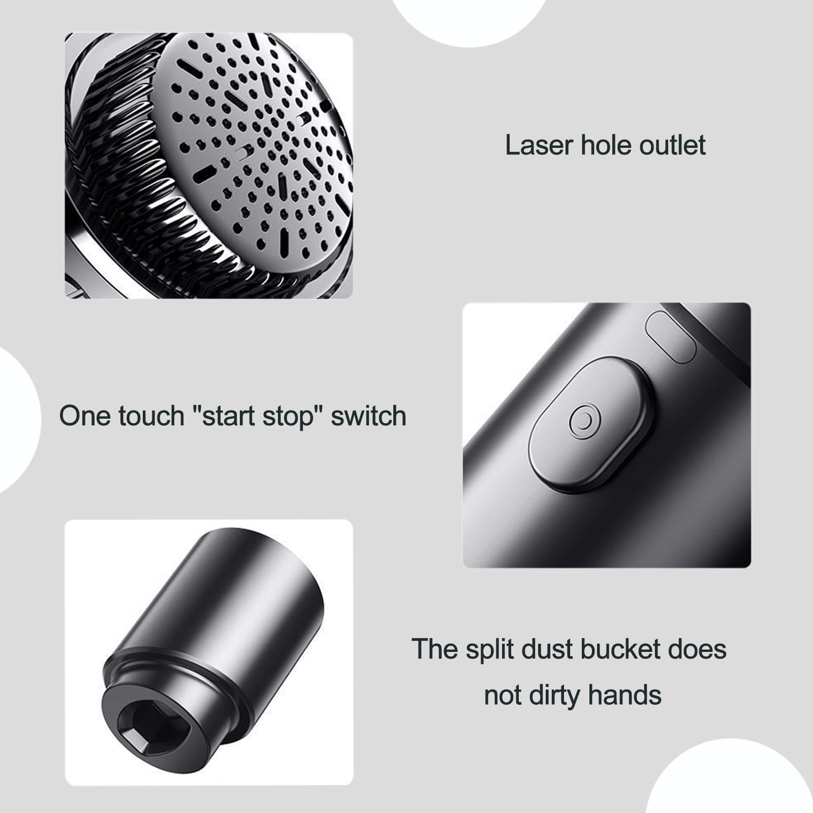 Handheld Car Vacuum Cleaner Wireless,120W Powerful Suction Wet and Dry Portable Vacuum with USB Charging,Three Brush Heads for Pet Hair Dirt Debris,Easy Cleaning for Cars Home and Stairs-One Size