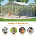 thumbnail image 7 of Thanaddo 177"x177"x91" Outdoor Dog Kennel with Waterproof Roof, Heavy Duty Chain Link Dog Run Enclosure, 7 of 7