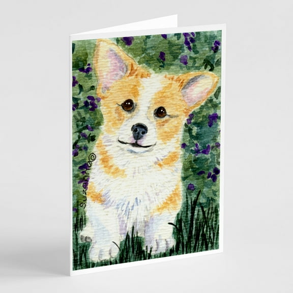 Corgi Greeting Cards and Envelopes Pack of 8