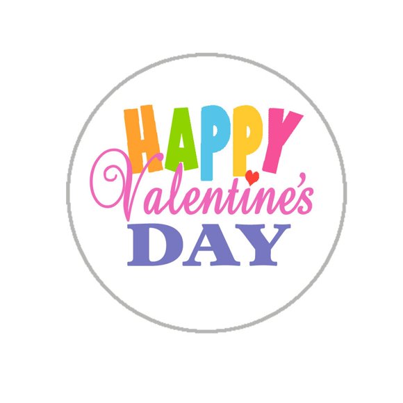 Valentine's Day Envelope Seals - 1.2" Valentine's Day Stickers - 144 Fun Holiday Stickers (Happy Valentines Day)