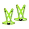 thumbnail image 1 of Reflective Vest Running Gear 2Pack, High Visibility Adjustable Safety Ves - Green, 1 of 5