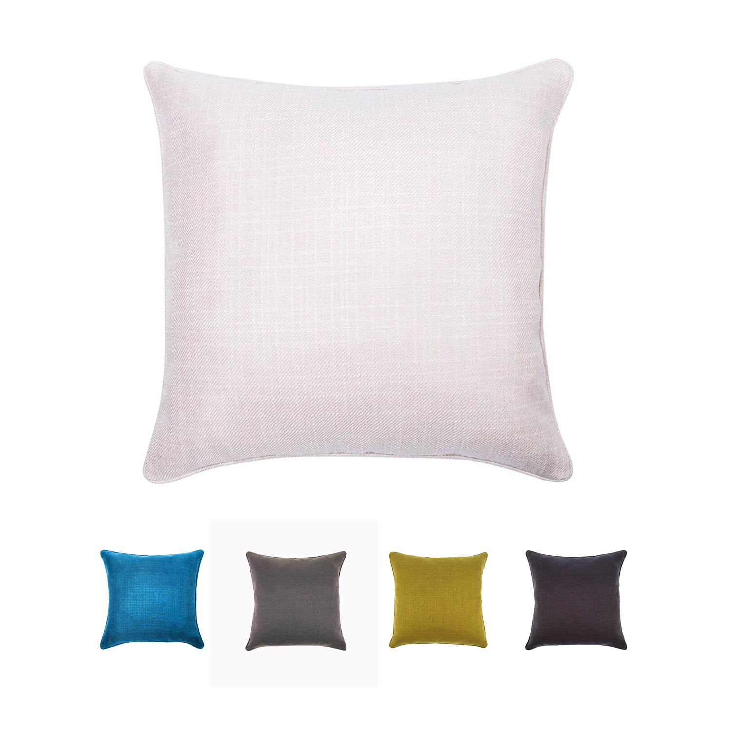 Linen Pillow Covers Cases Textured Faux Solid Color Throw Pillow Case Soft 18 X 18 Inches 45x45cm Snow White Walmart Com Walmart Com