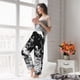thumbnail image 5 of Fotbe Skeleton Wave Artwork Pantalones de Pijama para Mujer, Pantalones de Dormir, Pantalones Pj con Cordón y Bolsillos-Large, 5 of 6