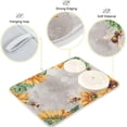 thumbnail image 4 of GZHJMY Sunflowers And Bumblebees Retro Absorbent Dish Drying Mat Microfiber Large Kitchen Countertop Table Protector Multi-Purpose Counter Rack Sink Drainer Pad (16” x 18”), 4 of 6