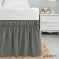 thumbnail image 7 of Subrtex Easy Fit Dust Ruffle, Wrap around Bed Skirts with Long Tailored Drop(Twin, Light Gray), 7 of 7