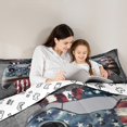thumbnail image 5 of Feelyou Video Game Console Bedding Comforter Set 7 Pieces for Boy, Retro American Flag Full Bedding Set, Cartoon Gamepad Reversible Fitted Sheet Flat Sheet, Super Cozy Room Decor, 5 of 9