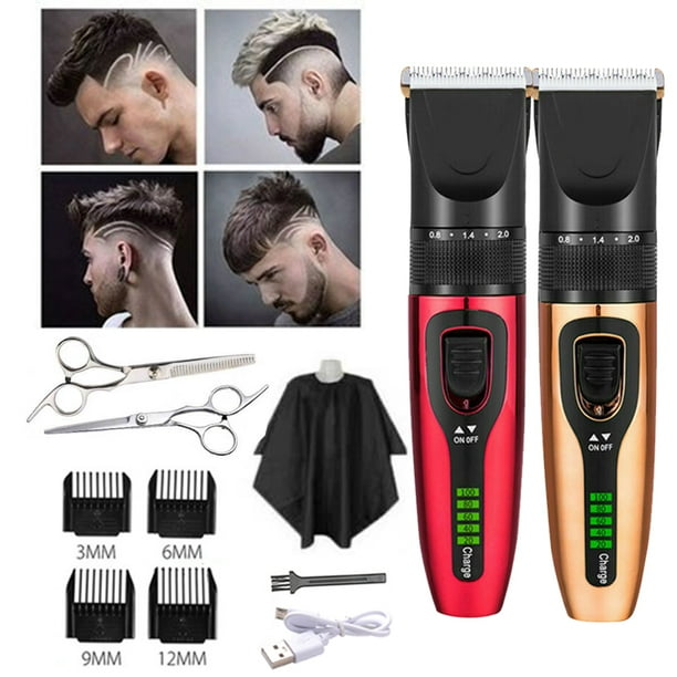 Men Kids Electric Cordless Hair Clippers Quiet Hair Trimmers Body Hair Cutting Tool Removal Machine With Scissors Haircut Cloth 4 Pcs Limit Combs Walmart Com Walmart Com