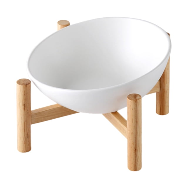 Elevated Ceramic Cat Bowls Feeder with Stand Non Container for Indoor Use Pet Supplies