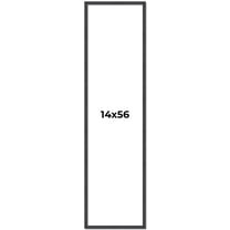 14x56 Rustic Brown Real Wood Picture Frame Width 0.75 inches | Interior Frame Depth 0.5 inches |