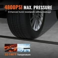 thumbnail image 4 of VEVOR Pressure Washer Hose, 100FT, Kink Free 3/8"-φ14.8 Male, 3/8"-φ15 Female For Most Brand Pressure Washers, 4.9'' Bending Radius, 4800 PSI Heavy Duty Power Washer Extension Replacement Hose, 4 of 5