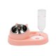 thumbnail image 1 of Pink stainless steel cat food and water bowl set for pets, 1 of 5