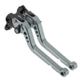thumbnail image 1 of Palancas de freno y embrague largas únicas para Ducati 821 MONSTER 2014-2017, palanca de freno ajustable en 6 posiciones, aleación de aluminio tono titanio, 1 par, 1 of 7