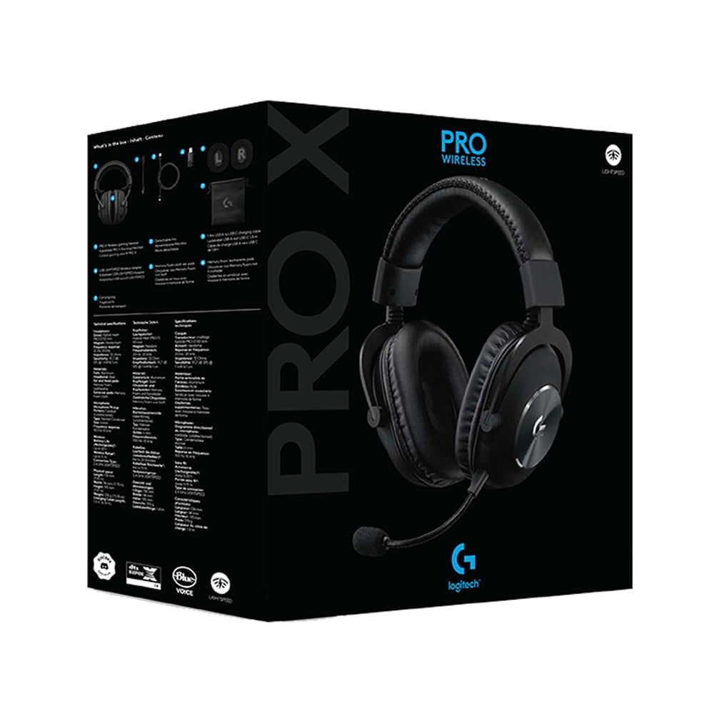 George Hanbury Huiswerk Afslachten Logitech G PRO X Wireless LIGHTSPEED Gaming Headset with Blue VO!CE Mic  Filter Tech, 50 mm PRO-G Drivers, and DTS Headphone:X 2.0 Surround Sound,  20+ Hour Battery Life, for PC, PS5, PS4,