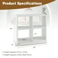 thumbnail image 4 of Giantex 4-Cube Bookcase, Freestanding Open Bookshelf, Storage Wooden Display Shelf, White, 4 of 8