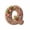 Q, variant on Doghiosgha 2D Letter Christmas Hanging Ornament, Acrylic Alphabet Ornament with Snowflake Candy Printed for Xmas Tree Gift Tag Decor, 3.9 Inch, S