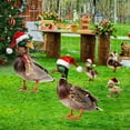 thumbnail image 1 of Xihbxyly Pollo con Sombrero Navideño, Adorno para El Suelo, Decoración Navideña, Artesanía Realista, Uso Interior y Exterior, Ideal para Jardín y Porche, 24 X 31 X 0,75 Cm, Juego de 5, 1 of 7