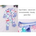 thumbnail image 2 of Beilxfa Baby Girl's Sleeper PJs, Bamboo Viscose Soft One-Piece Footie, Diagonal Zip Up Jumpsuit, Dinasuar Prints Snug Fit Pajamas, 2 of 6