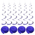 thumbnail image 1 of 18uds Oscuro Azul Fiesta Colgante Doble Tira Colgante Decoraciones Plástico Techo Serpentinas Fiesta Decoraciones para Cumpleaños Fiesta con Colgar Etiqueta Cuerda, Gancho, 1 of 7