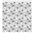 thumbnail image 2 of Ambesonne Grey Shower Curtain, Blooming Flowers Buds Art, 69"Wx70"L, Grey White, 2 of 4