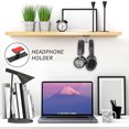 thumbnail image 2 of New Bee Dual Headphone Holder Aluminum Headset Hanger Universal Holder, 2 of 8
