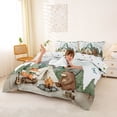 thumbnail image 3 of Catabedysis Boys Camper Bedding For Boys,Green A Alphabet Duvet Cover Full For Camping Lovers,Polkadot Reversible,3pcs,1 Duvet Cover and 2 Pillowcases, 3 of 6