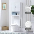Spirich Home Bathroom Organizer, Over The Toilet Wood Storage