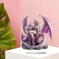 thumbnail image 4 of Bohemian Purple Fairy Desktop Ornament Statue Figurine With Display Base For Tabletop And Bedroom Decorative, 4 of 8