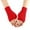 Red, variant on Xfvqtps Fingerless Gloves for Womens Thumb Hole Decorative Pattern Mid-Length Arm Warmer Knitting Crochet Solid Color Fashion Thermal Warm Winter Mittens Wine