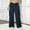 Navy, variant on SYMOID Womens Navy High Waisted Cargo Pants | 100% Polyester Elastic Crisscross Waist | Multiple Cargo Pockets Casual Utility All-Day Comfort,Size S