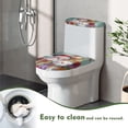 thumbnail image 4 of HELLHERO Christmas Design Toilet Lid Dust Cover Set Fits All Toilet Shapes Bathroom Toilet Cozy Set & Pack of 2 for Household Stretch Fit Soft, 4 of 8