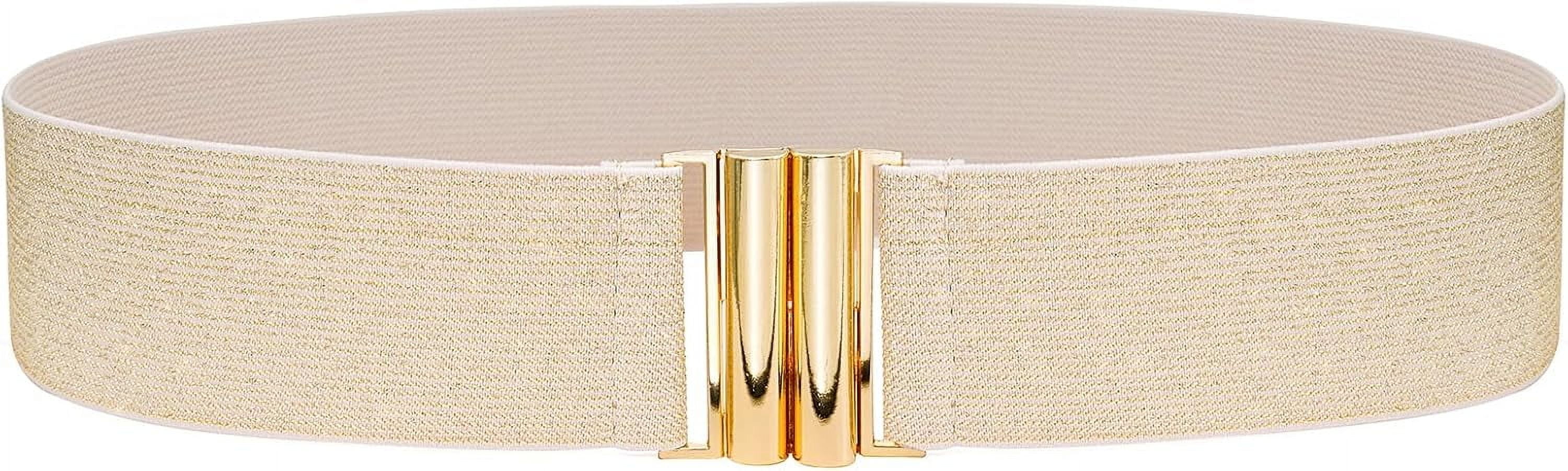 3 Pack Women Wide Elastic Waist Belt Vintage Stretchy Belt 