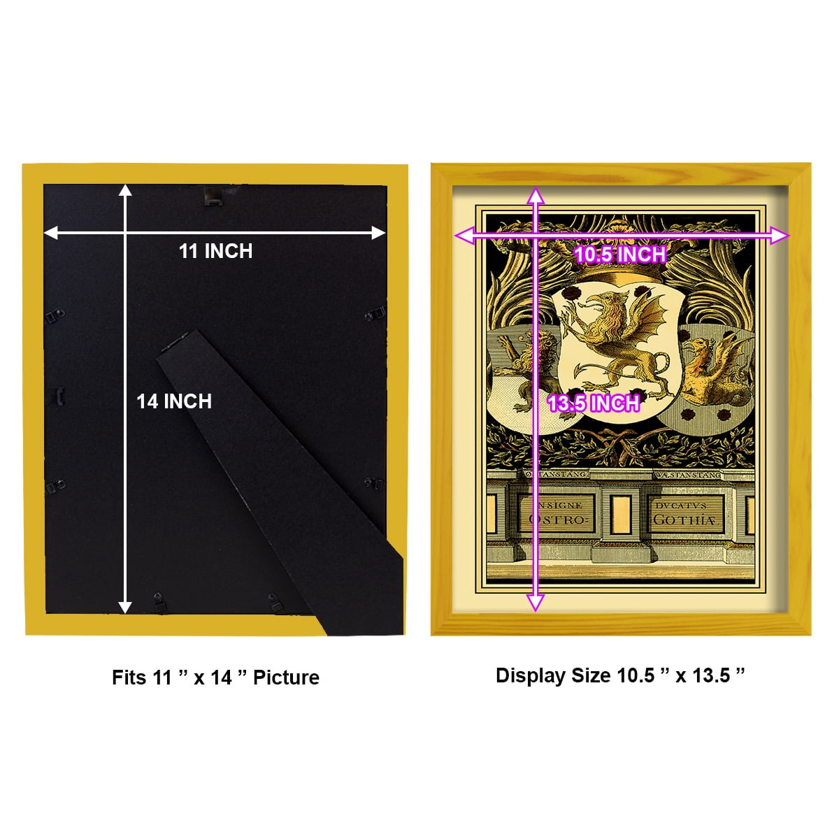 Family Crest II -Framed Print w/glass-Sunflower Yellow